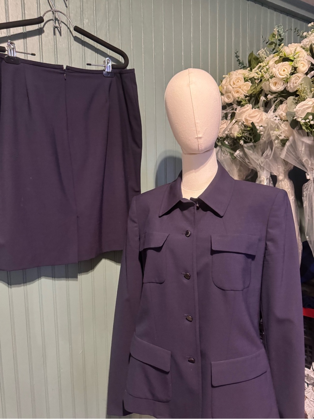 Anne Klein Deep Purple Pencil Skirt